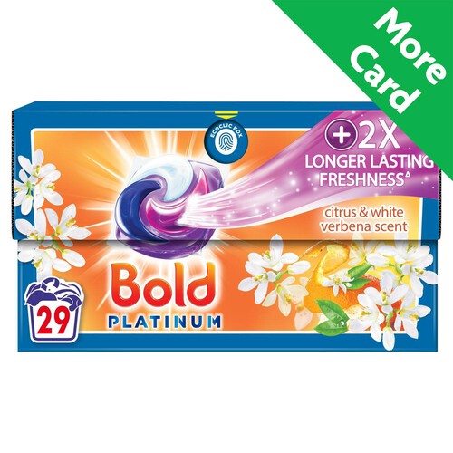 Bold All-In-1 Platinum Pods Citrus & White Verbena Washing Capsules 