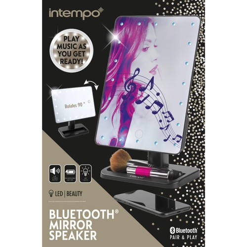 Intempo BT Led Mirror Speaker Black