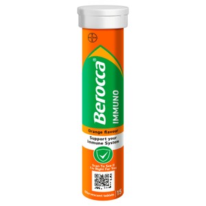 Berocca Immuno Orange Flavour Sugar Free 30 Effervescent Tablets