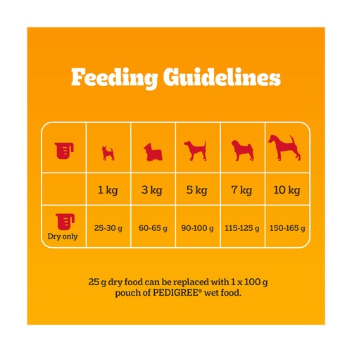 Pedigree Small Dog Complete Dry Food With Poultry And Vegetables 3kg