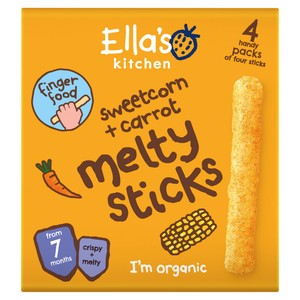 Ella's Kitchen Sweetcorn + Carrot Melty Sticks