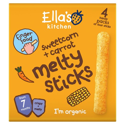 Ella's Kitchen Sweetcorn + Carrot Melty Sticks 