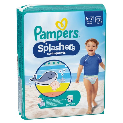 Pampers Splashers Size 6-7 Disposable Swim Nappies 15kg+
