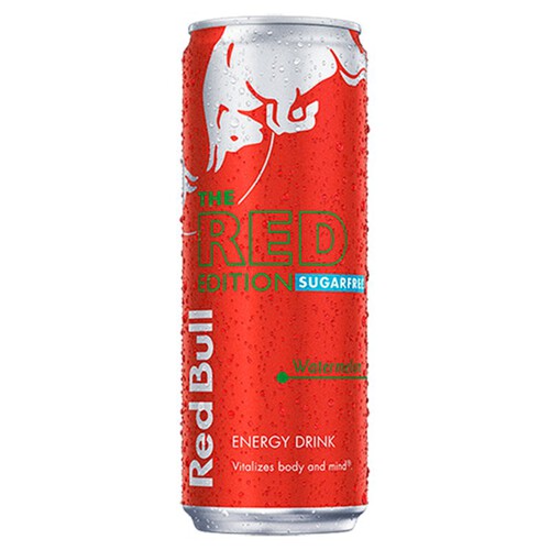 Red Bull Energy Drink Sugar Free Red Edition Watermelon Can