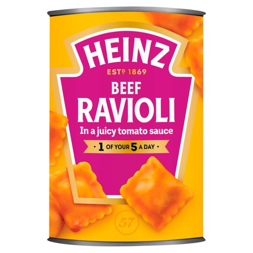 Heinz Beef Ravioli in Tomato Sauce