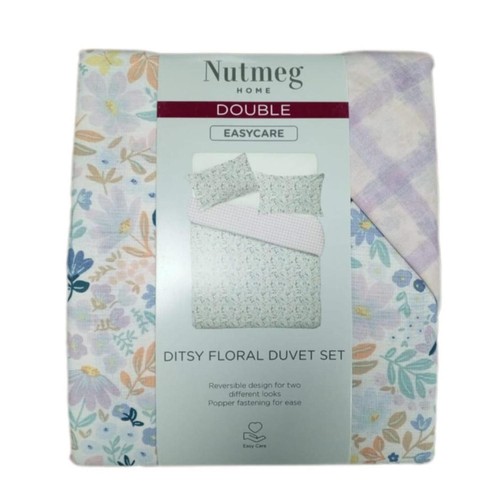 Nutmeg Home Ditsy Floral Easy Care Duvet Set Double