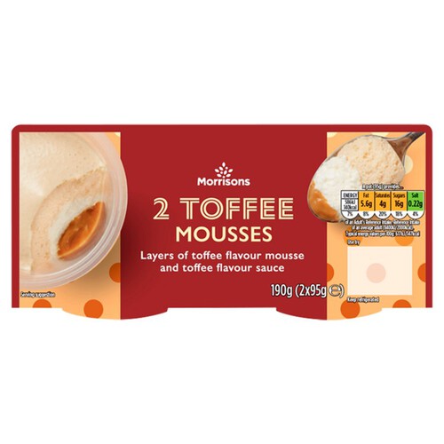 Morrisons 2 Toffee Mousses