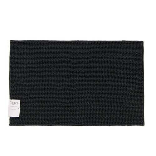 Nutmeg Graphite Grey Super Soft Bath Mat