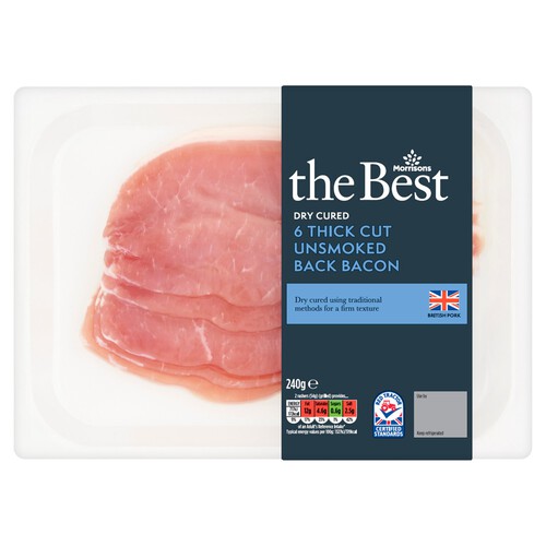 Morrisons The Best Unsmoked Thick Cut Back Bacon 