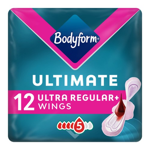 Bodyform Ultimate Ultra Regular Sanitary Towels Wings 12 Pack