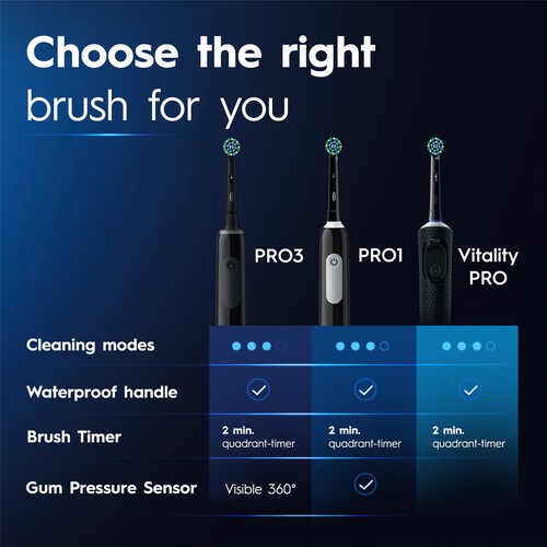 Oral-B Vitality Pro Black + Lilac Duo Rechargeable Toothbrushes