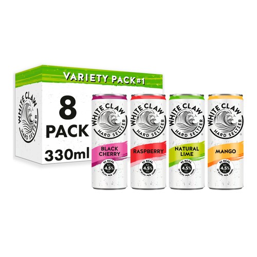 White Claw Hard Seltzer Variety Pack 8x330ml