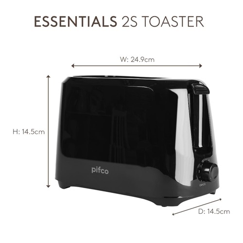 Pifco Essentials Black Toaster