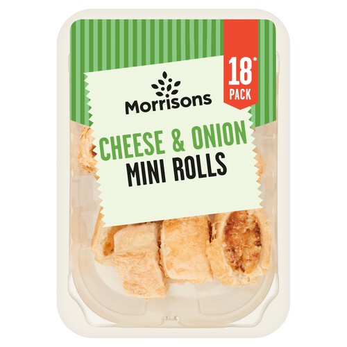 Morrisons 18 Mini Cheese & Onion Rolls 