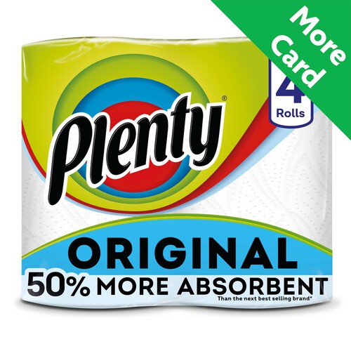 Plenty White Kitchen Roll 400 Sheets