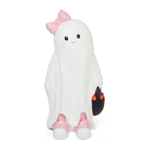 Morrisons Halloween Standing Trick Or Treat Ghost With Bow 74cm