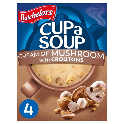 Batchelors Cup a Soup Cream of Mushroom with Croutons 4 Sachets