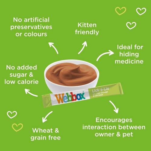 Webbox Lick-E-Lix Yoghurt With Liver Sausage & Cat Grass