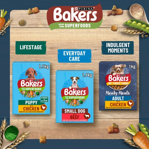 Bakers Small Dog Dry Dog Food Beef And Veg 