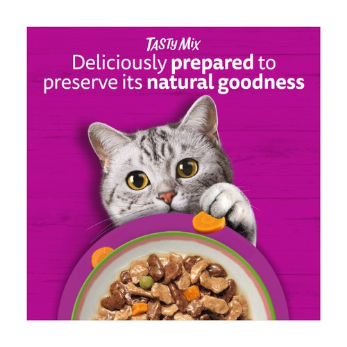Whiskas 1+ Chef's Choice Mix Adult Wet Cat Food Pouches in Gravy