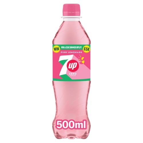 7Up Zero Sugar Pink Lemonade Bottle 500ml