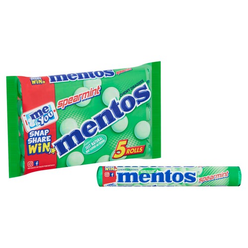 Mentos Chewy Dragees Spearmint Rolls