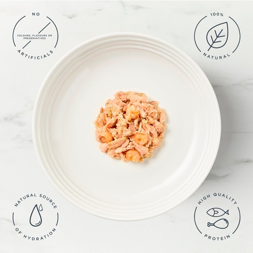 Encore Cat Pouch, Tuna Fillet with Prawn in Broth
