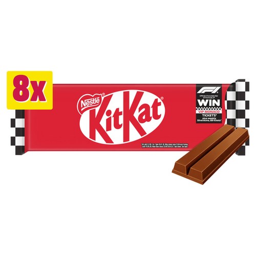 KitKat 2 Finger Milk Chocolate Biscuit Bars 8 Pack Multipack