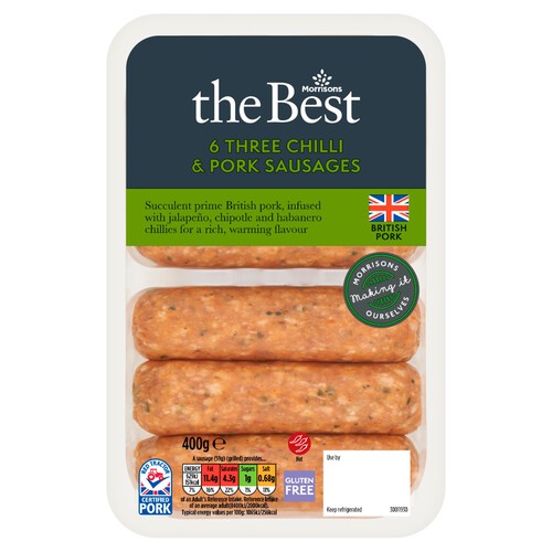 Morrisons The Best Seasonal Three Chilli Sausages