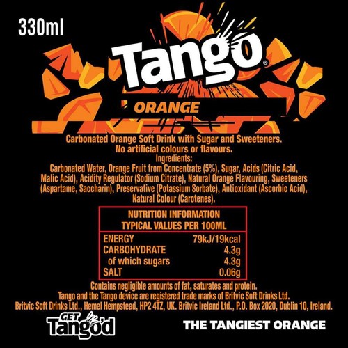 Tango Orange Original Cans