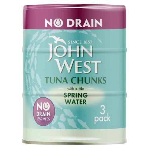 John West No Drain Tuna Chunks With A Little Spring Water