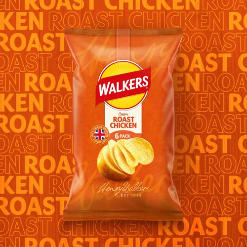 Walkers Roast Chicken Multipack Crisps 6x25g