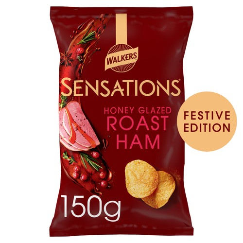 Walkers Sensations Honey Glazed Roast Ham Sharing Crisps 150g