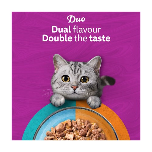 Whiskas 1+ Duo Surf and Turf Adult Wet Cat Food Pouches in Jelly 