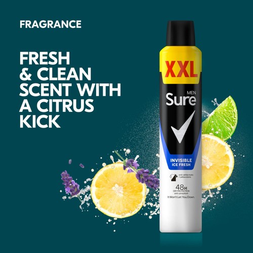 Sure Men Anti-Perspirant Aerosol Invisible Ice Fresh XXL 300ml