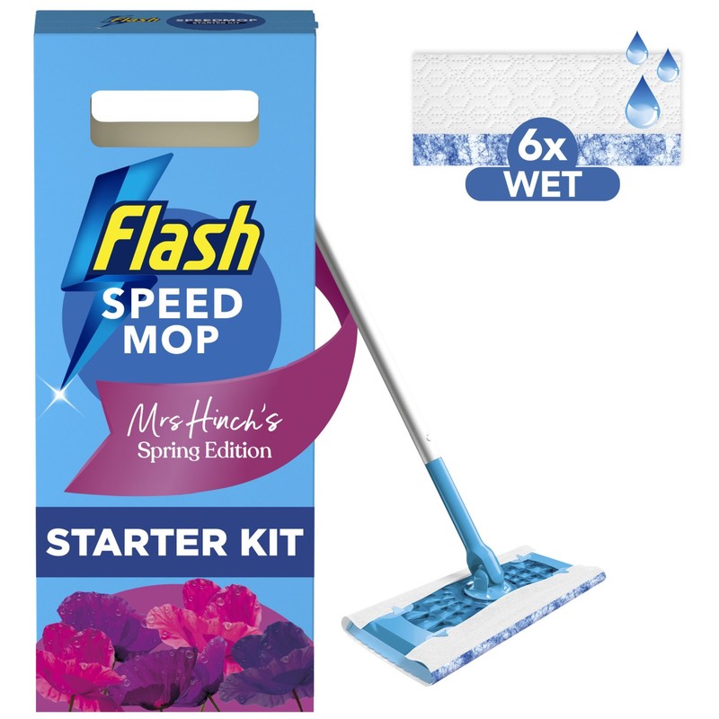 Flash Speedmop Sweeping Pad Starter Kit Lemon/Wild-Orchild Refills Scent Various - Foto 2