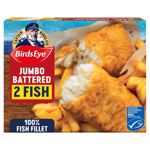 Birds Eye 2 Jumbo Battered Fish Fillets