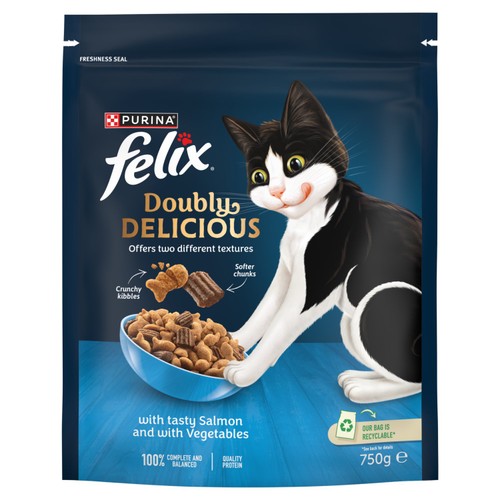 Felix Doubly Delicious Salmon & Vegetables Dry Cat Food