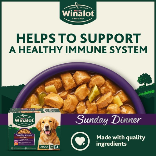 Winalot Sunday Dinner Mixed In Gravy Wet Dog Food 
