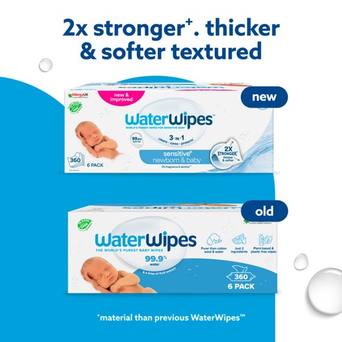 WaterWipes Original Baby Wipes 360 Wipes
