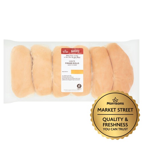 Market Street White Finger Rolls 