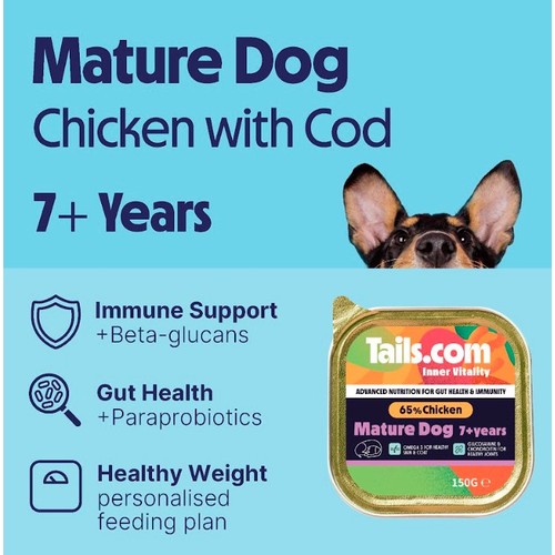 Tails.Com Inner Vitality Mature Chicken Tray 150g
