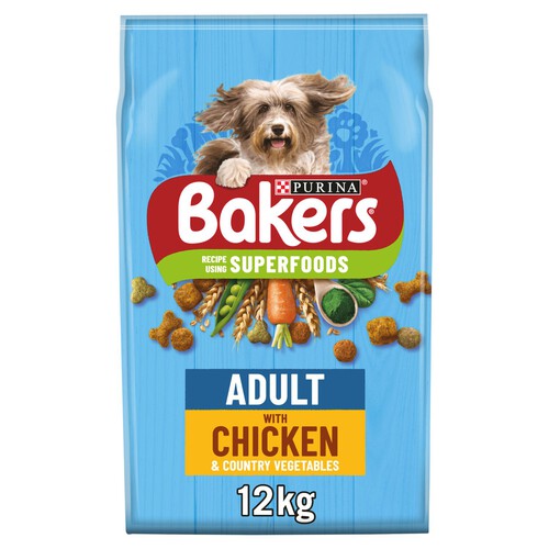 Bakers Adult Dry Dog Food Chicken & Veg 