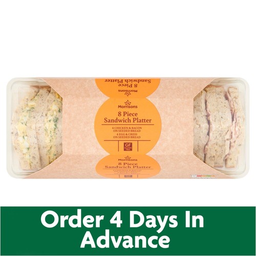 Gluten Free Sandwich Platter (8 Pieces) - Eat On Same Day  FTO