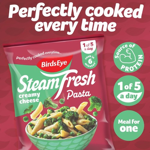 Birds Eye Steamfresh Creamy Cheese Vegetable Pasta Meal For 1