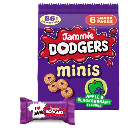 Jammie Dodgers biscuit minis apple blackcurrant multipack