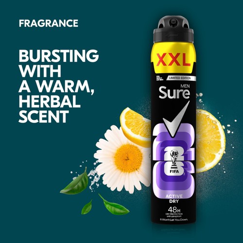 Sure Men Anti-Perspirant Aerosol Active Dry XXL 300ml