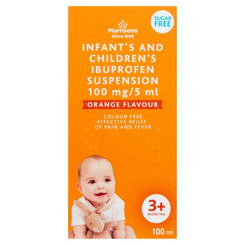 Morrisons Infant's and Childrens Ibuprofen Suspension Orange Flavour 