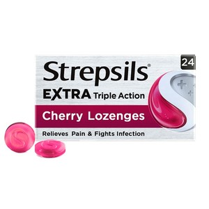 Strepsils Extra Medicated Sore Throat Lozenges Triple Action Cherry | Morrisons