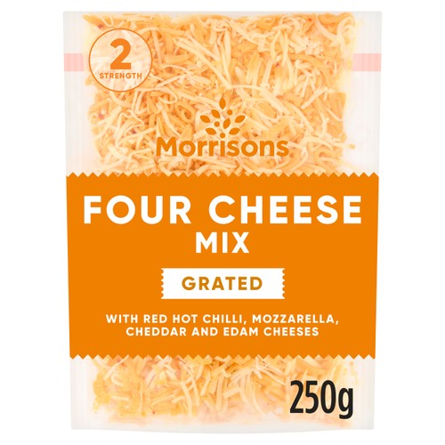 Morrisons Spicy Four Cheese Grated Mix 250g